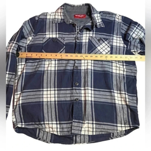 Wrangler Vintage Plaid Cotton Button up Shirt Size Large Western Cowboy - Picture 4 of 11